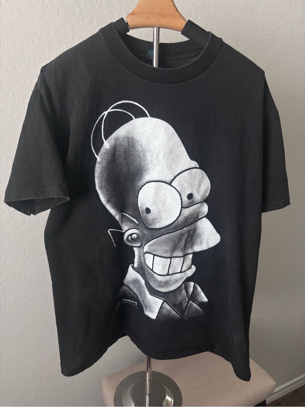 Vintage 1994 Homer Simpson T Shirt Matt Groening Giant Face Logotel USA Large